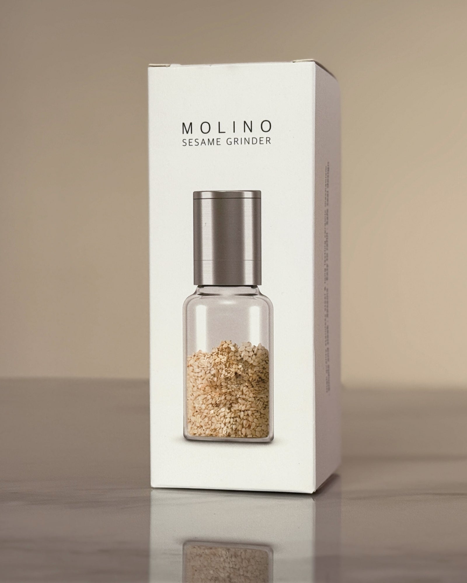 molino sesame ceramic grinder in a paper package
