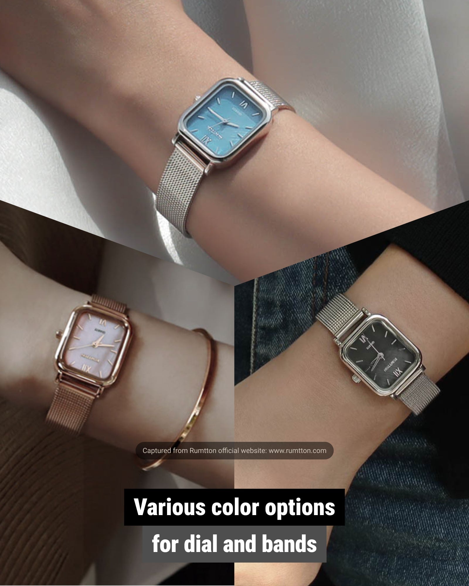 Rumtton Harbor Mesh Metal Women Watch