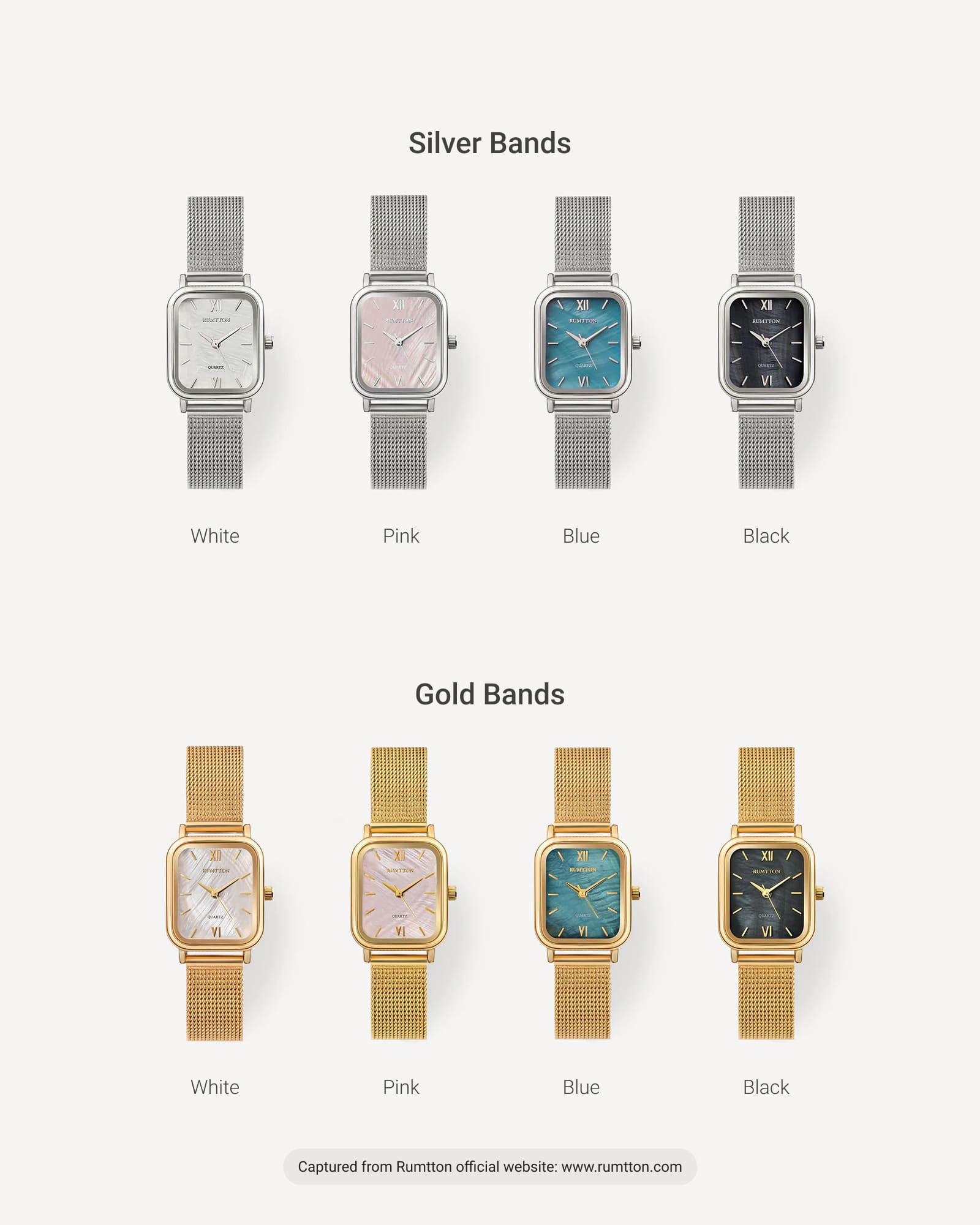 Rumtton Harbor Mesh Metal Women Watch