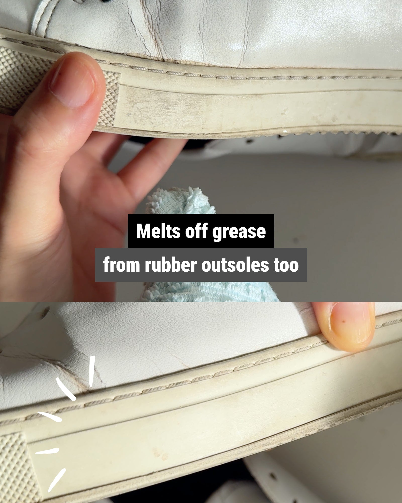 Shoemiz white leather sneakers shoe cleaner