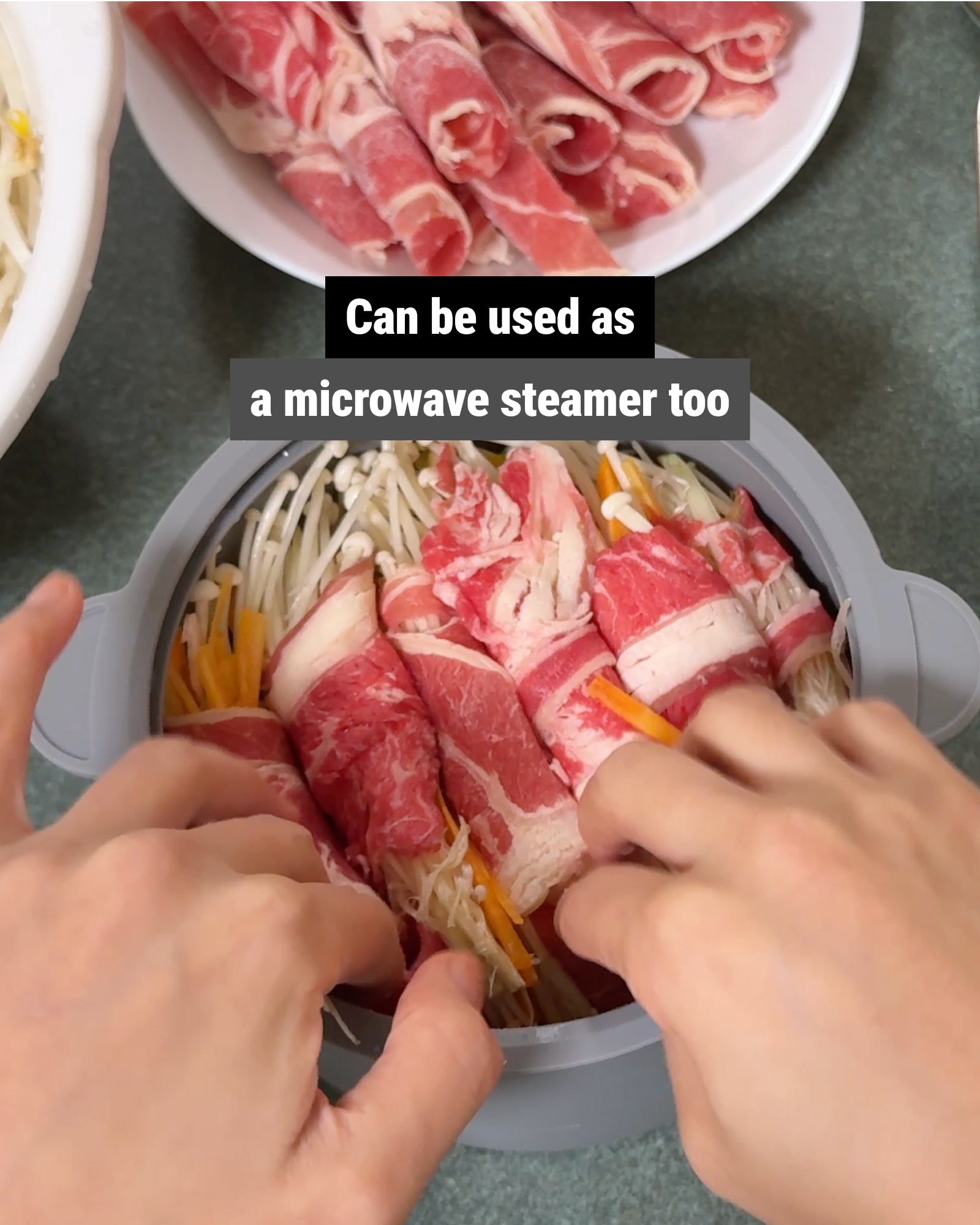 The low GI rice cooker can be used as a steamer too.