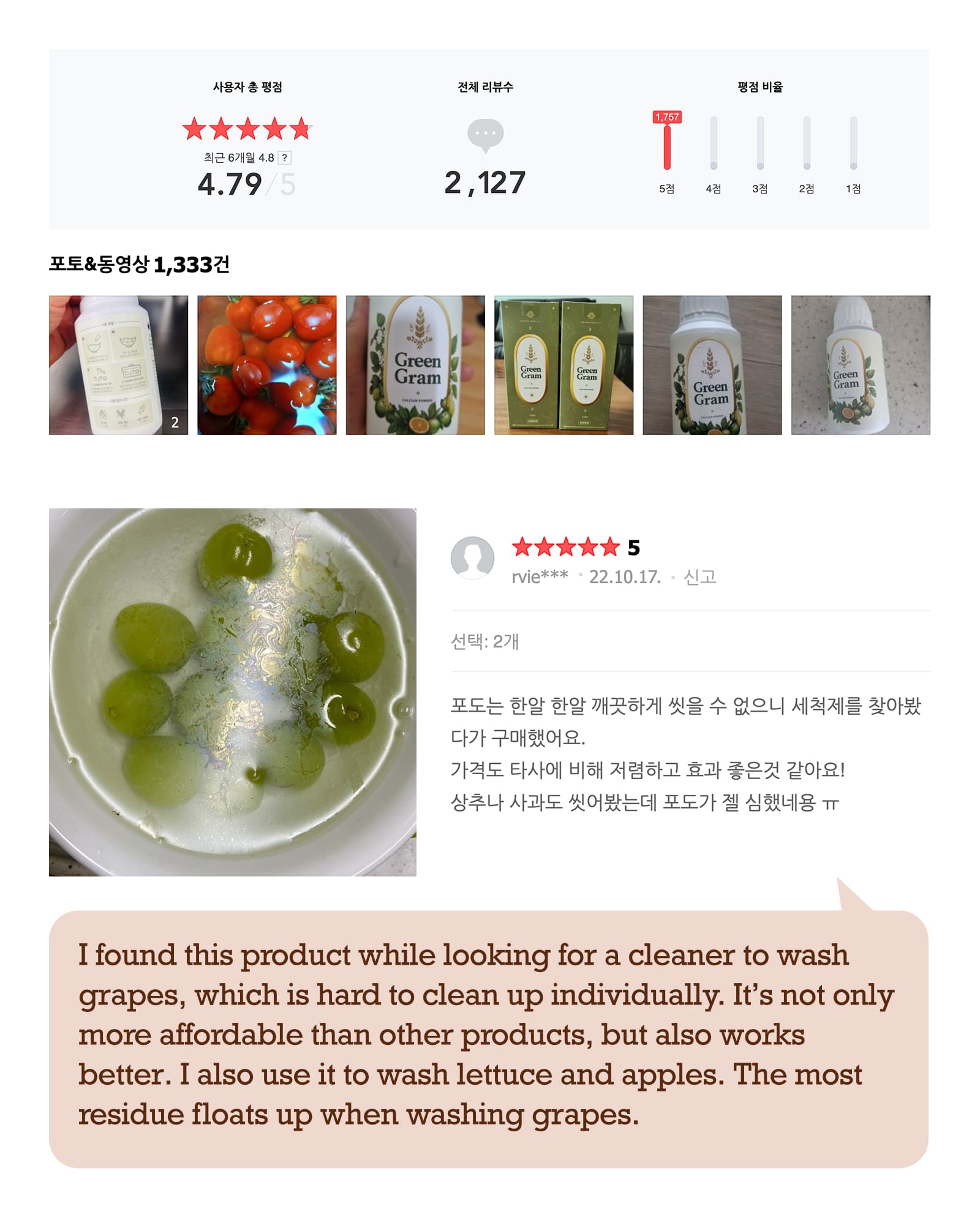 Natural fruit and vegetable cleanser reviews 5 out of 5 stars