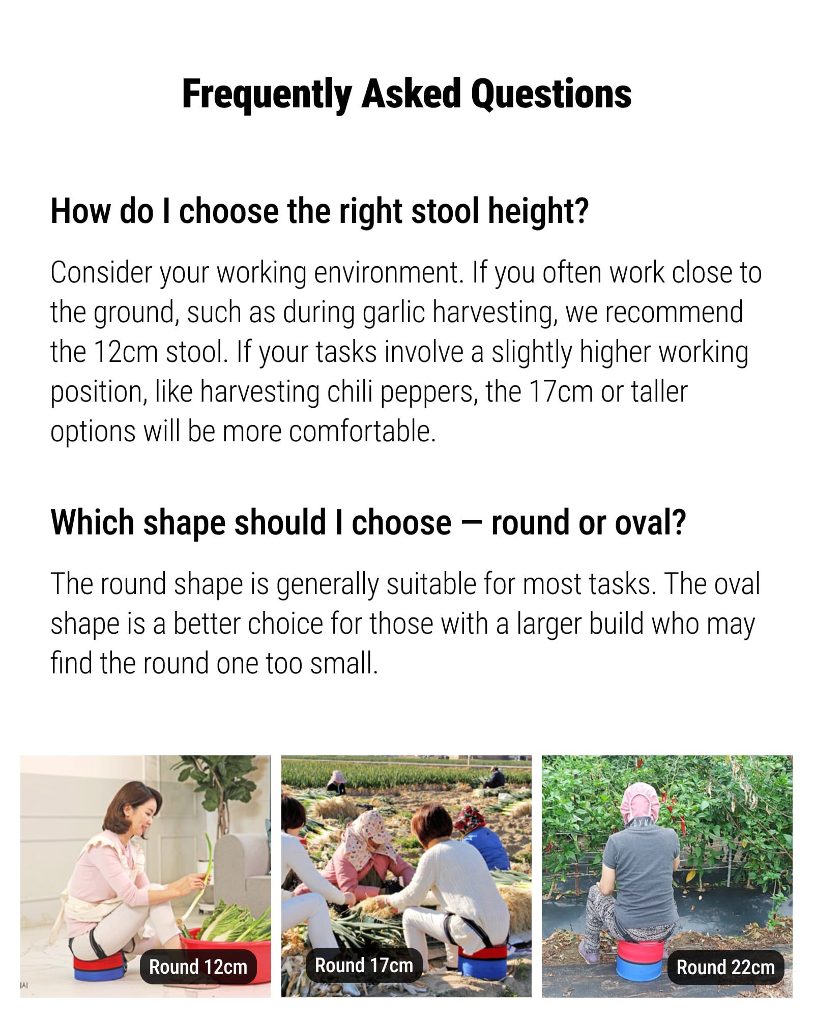 Wearable garden stool FAQ