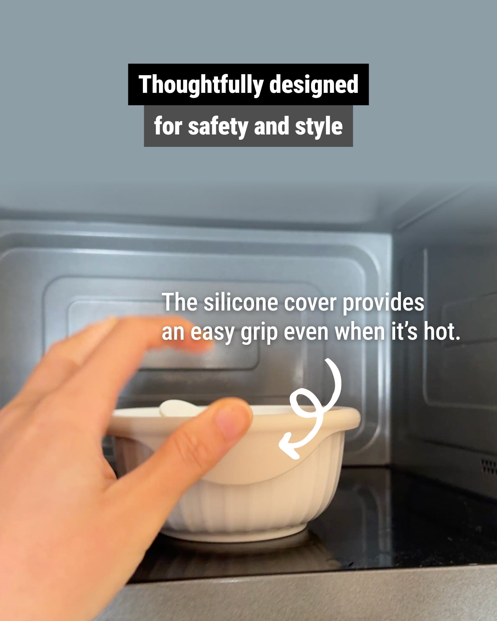 The Ceramic Food Container in a microwave