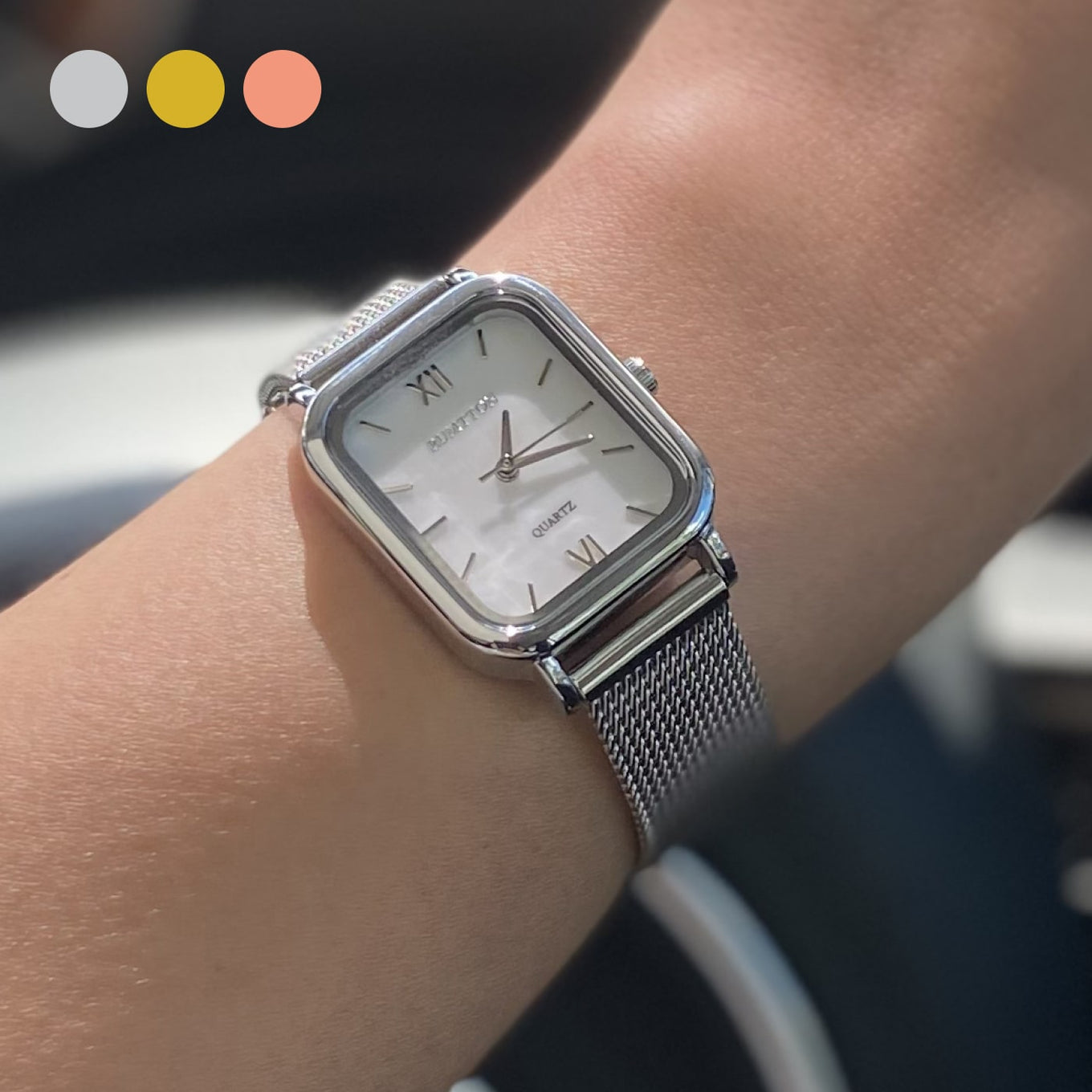 Rumtton Harbor Mesh Metal Bands Women Watch